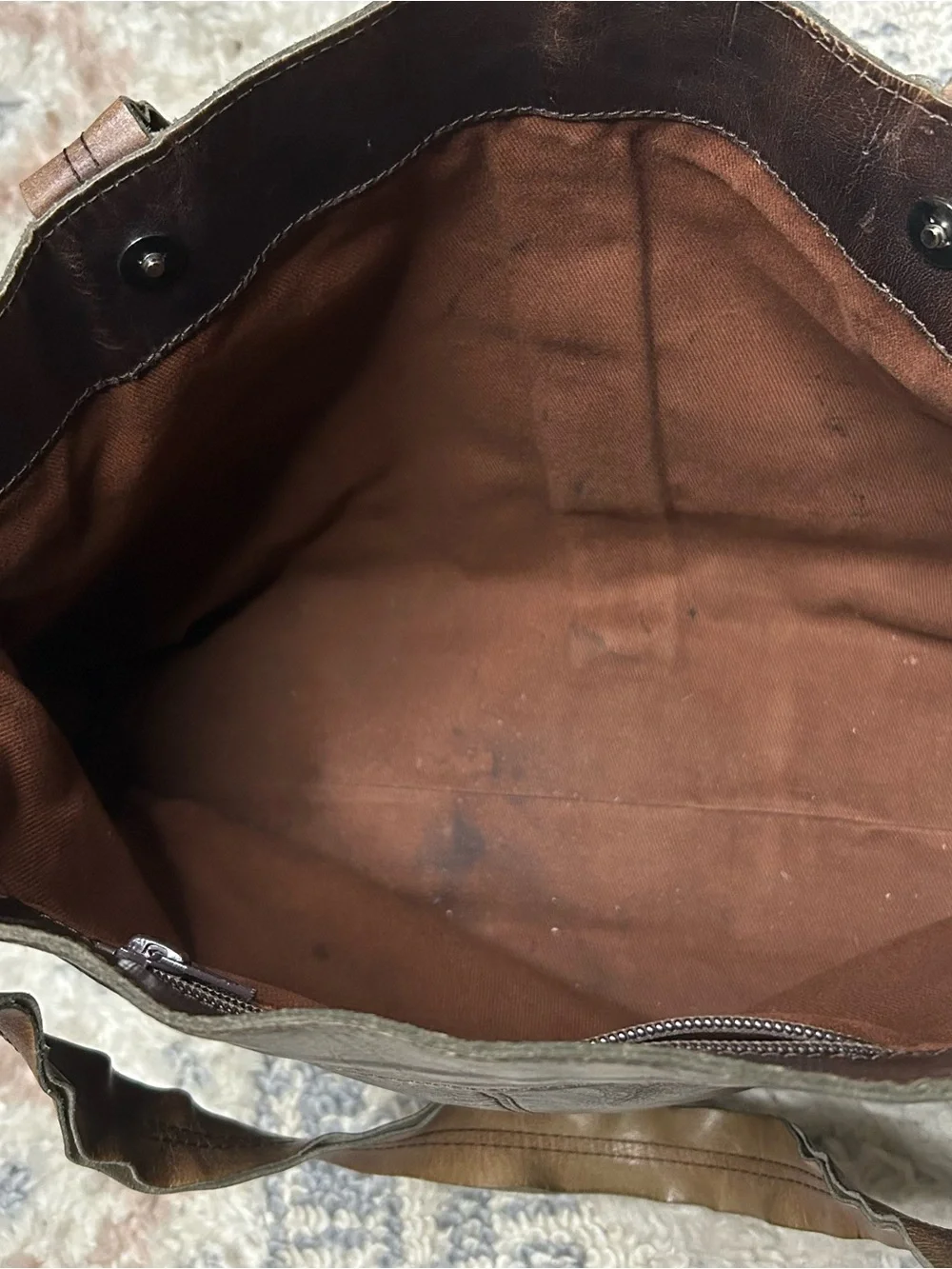 Vintage Vic Matie Brown Leather Tote Bag